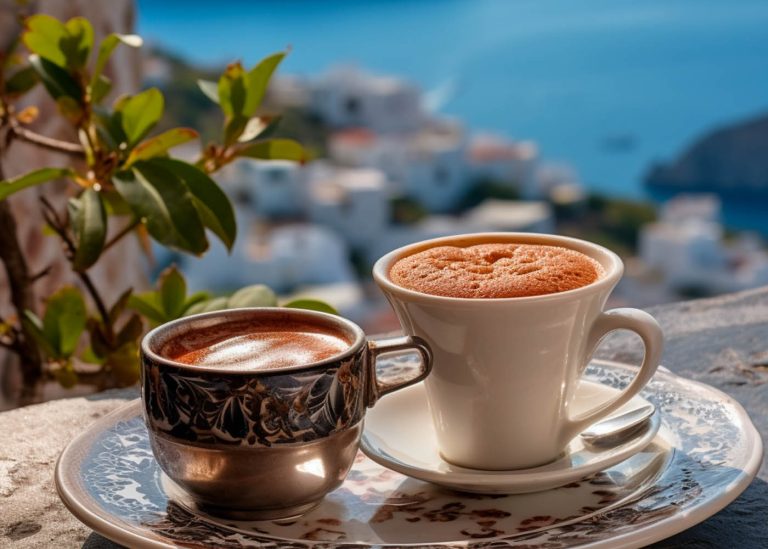 Greek coffee, two mugs